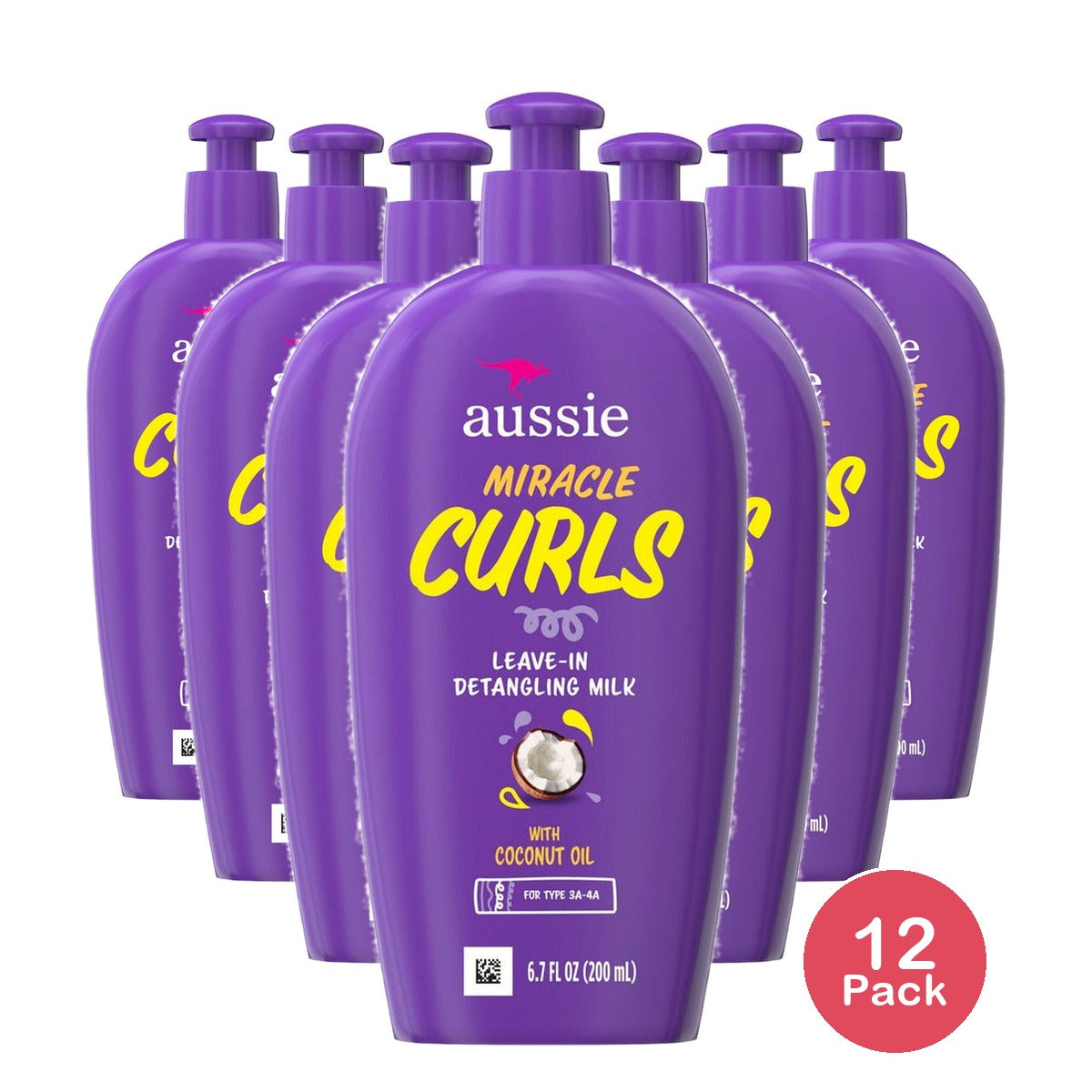 Aussie Miracle Curls Detangling Milk 6.7 Oz (Pack of 12)