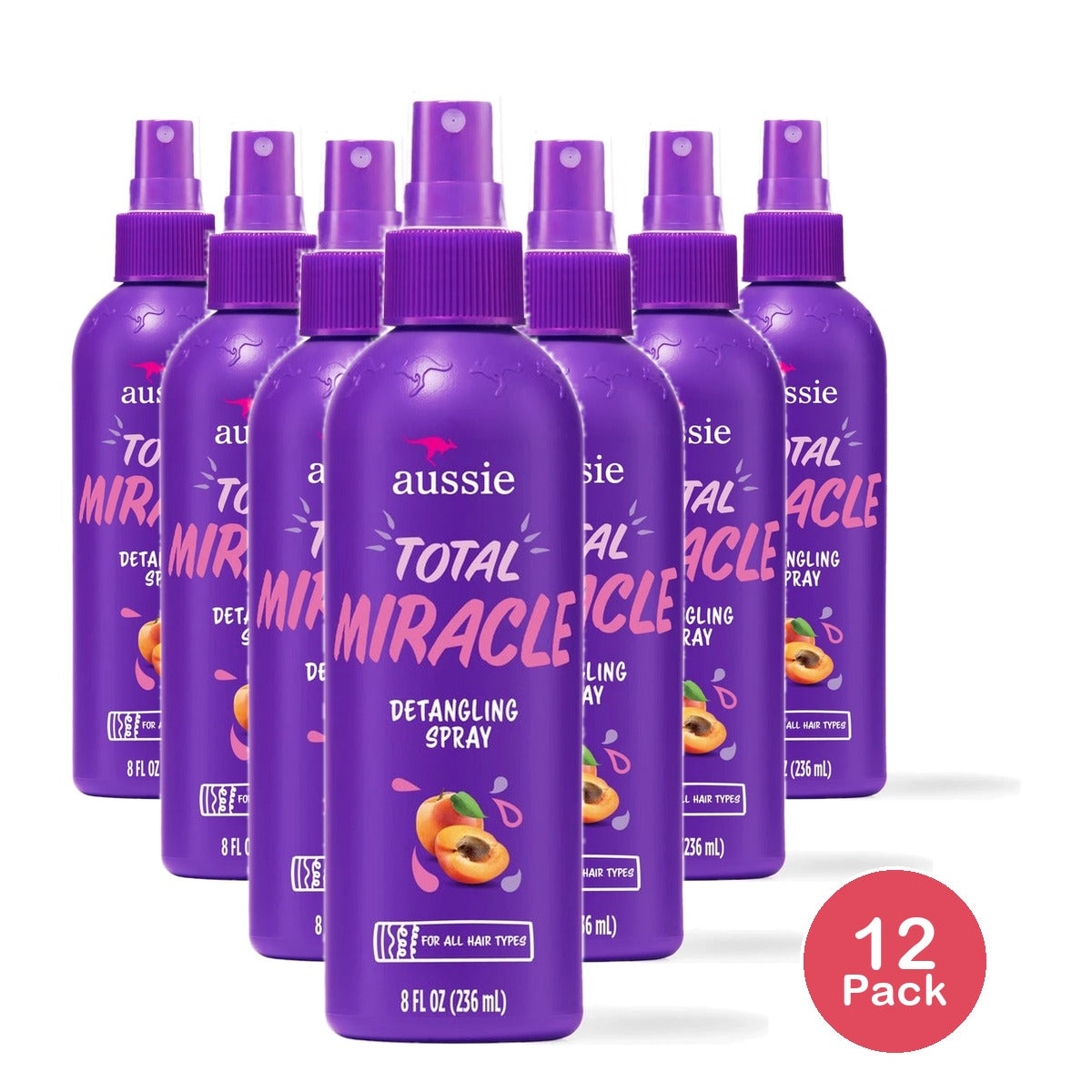Aussie Total Miracle Detangler 8 Oz (Pack of 12)