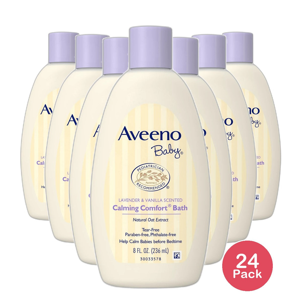 Aveeno Calming Comfort Baby Bath Lavender And Vanilla 8Oz (Pack of 24)