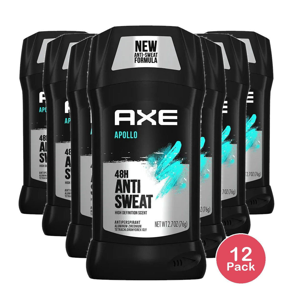 Axe Dry 24 Hour AntiPerspirant Deodorant Invisible Solid Apollo 2.7Oz (Pack of 12)