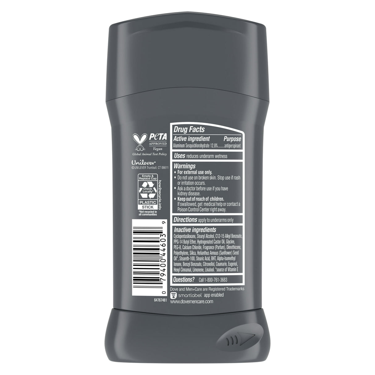 Dove Men+Care Sensitive Shield Long Lasting Antiperspirant Deodorant Stick 2.7 OZ (Pack of 12)