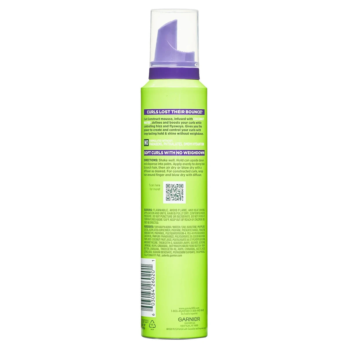 Garnier Fructis Style Curl Construct Mousse Extra Strong 6.8Oz (Pack of 6)