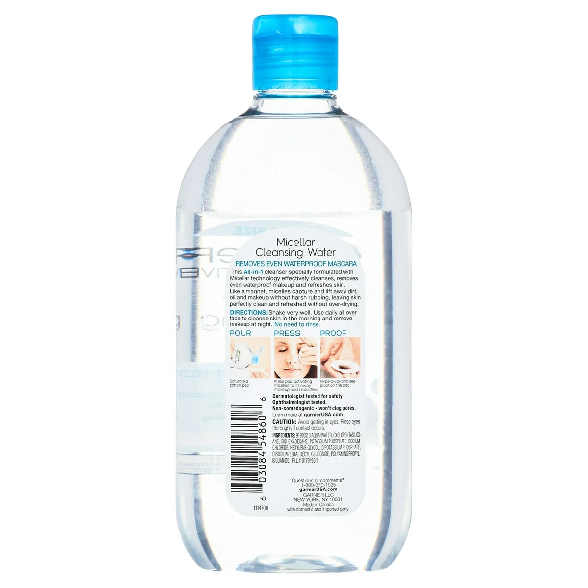 Garnier SkinActive Micellar Cleansing Water For Waterproof Makeup 23.7Oz (Pack of 6)
