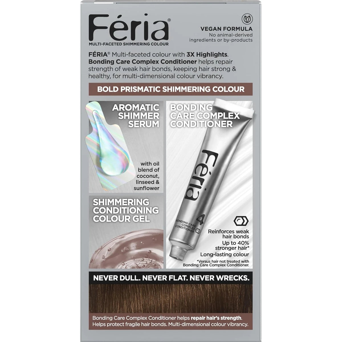 Loreal Feria Multi Faceted Shimmering Haircolor 60 Crystal Brown Light Brown1 Ea 71249230015 (Pack of 12)