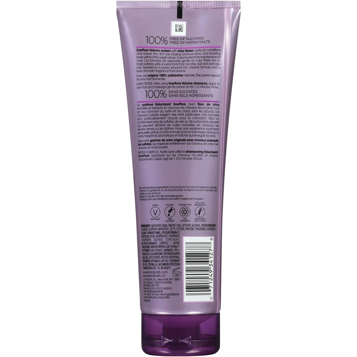 LOreal Paris EverPure Sulfate Free Volume Conditioner Lotus 8.5Oz (Pack of 6)