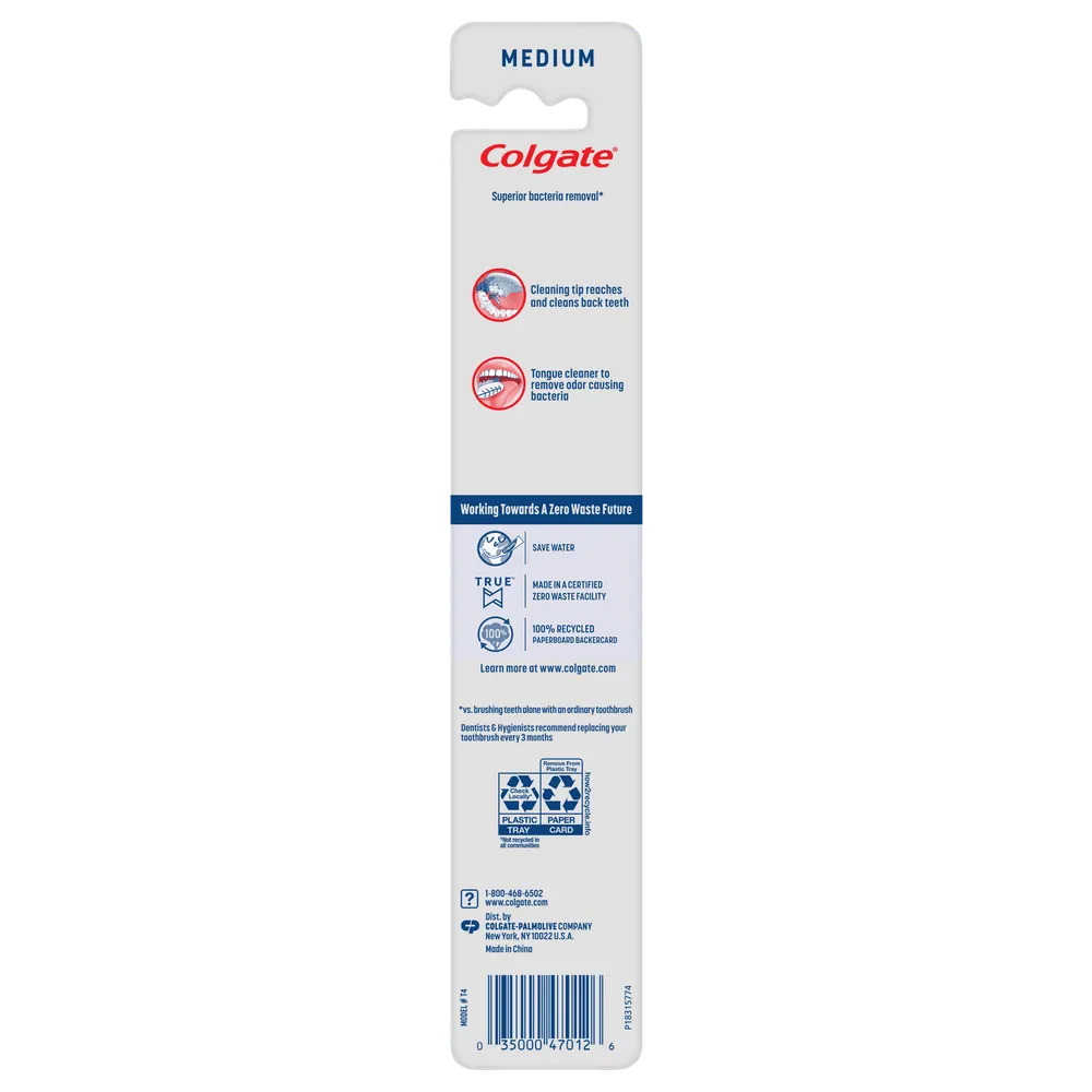 Colgate Plus Adult Toothbrush Medium 0.65oz (Pack of 72)