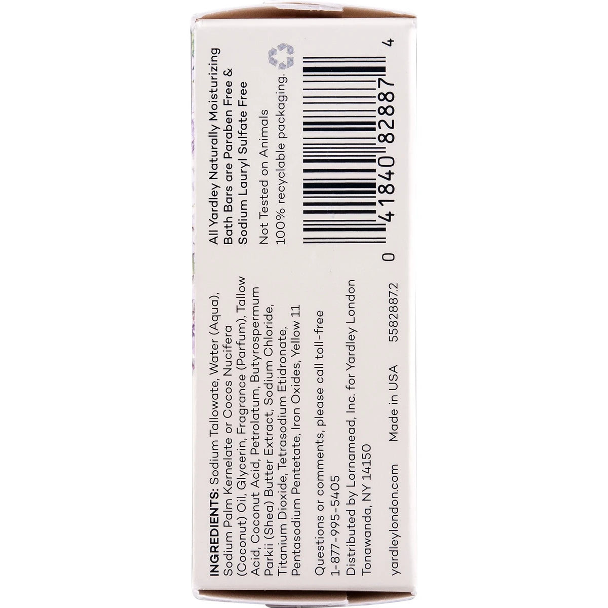 Yardley London Naturally Moisturizing Bar Lemon Verbana With Shea Butter4.25Oz (Pack of 24)
