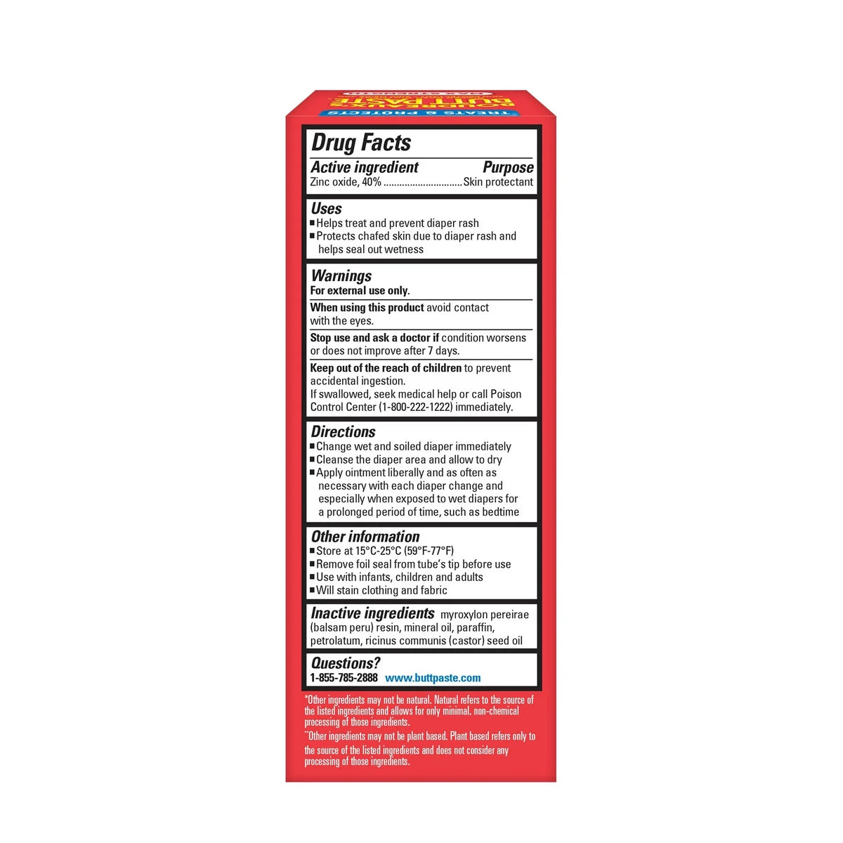 Boudreauxs Maximum Strength Butt Paste Diaper Rash Ointment 2Oz (Pack of 36)