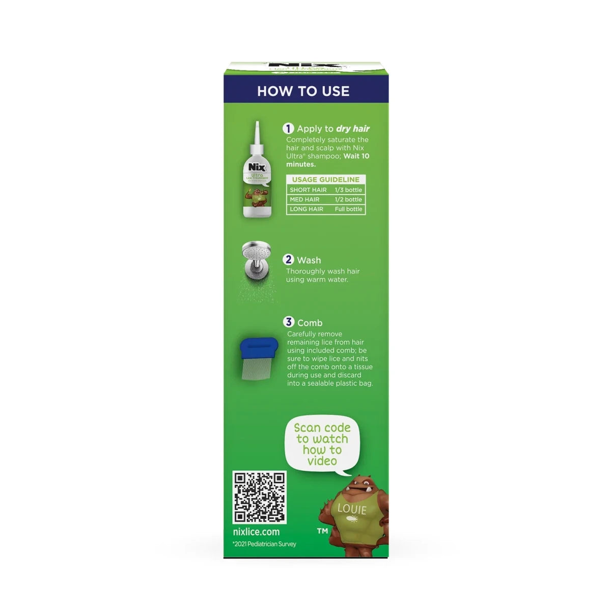 Nix Ultra All In One Lice Treatment Shampoo 4Oz (Pack of 12)