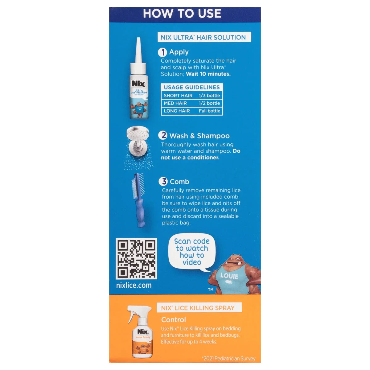 Nix Ultra Lice Removal Kit Kills Super Lice 3.4oz (Pack of 12)