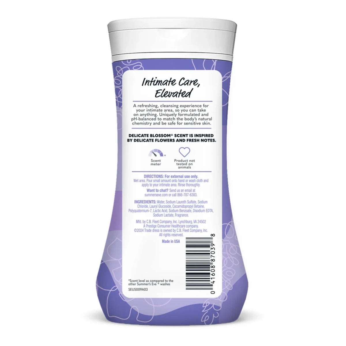 Summers Eve Cleansing Wash For Sensitive Skin Delicate Blossom 9Oz (Pack of 12)