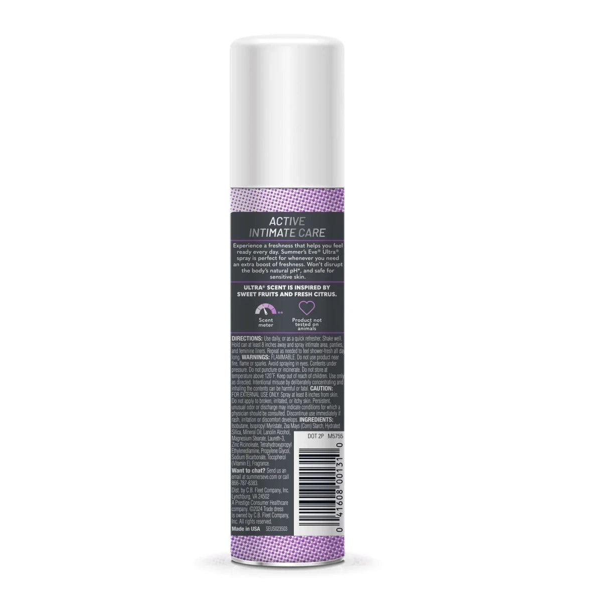 Summers Eve Feminine Deodorant Spray Ultra Extra Strength 2Oz (Pack of 24)