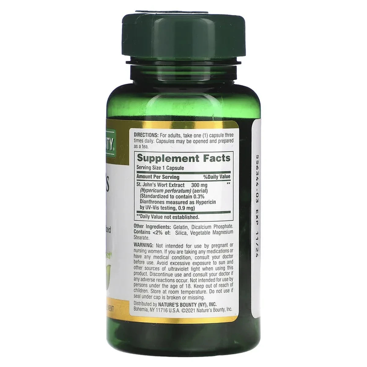 Natures Bounty St.Johns Wort 300 Mg Hypericin Capsules100 Ea 2.4Oz (Pack of 24)