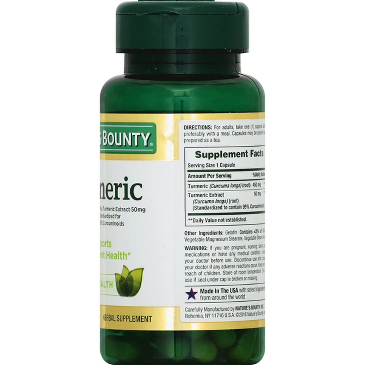 Natures Bounty Turmeric 450 Mg Capsules For Immune Suppport60 Ea 7.76Oz (Pack Of 24)