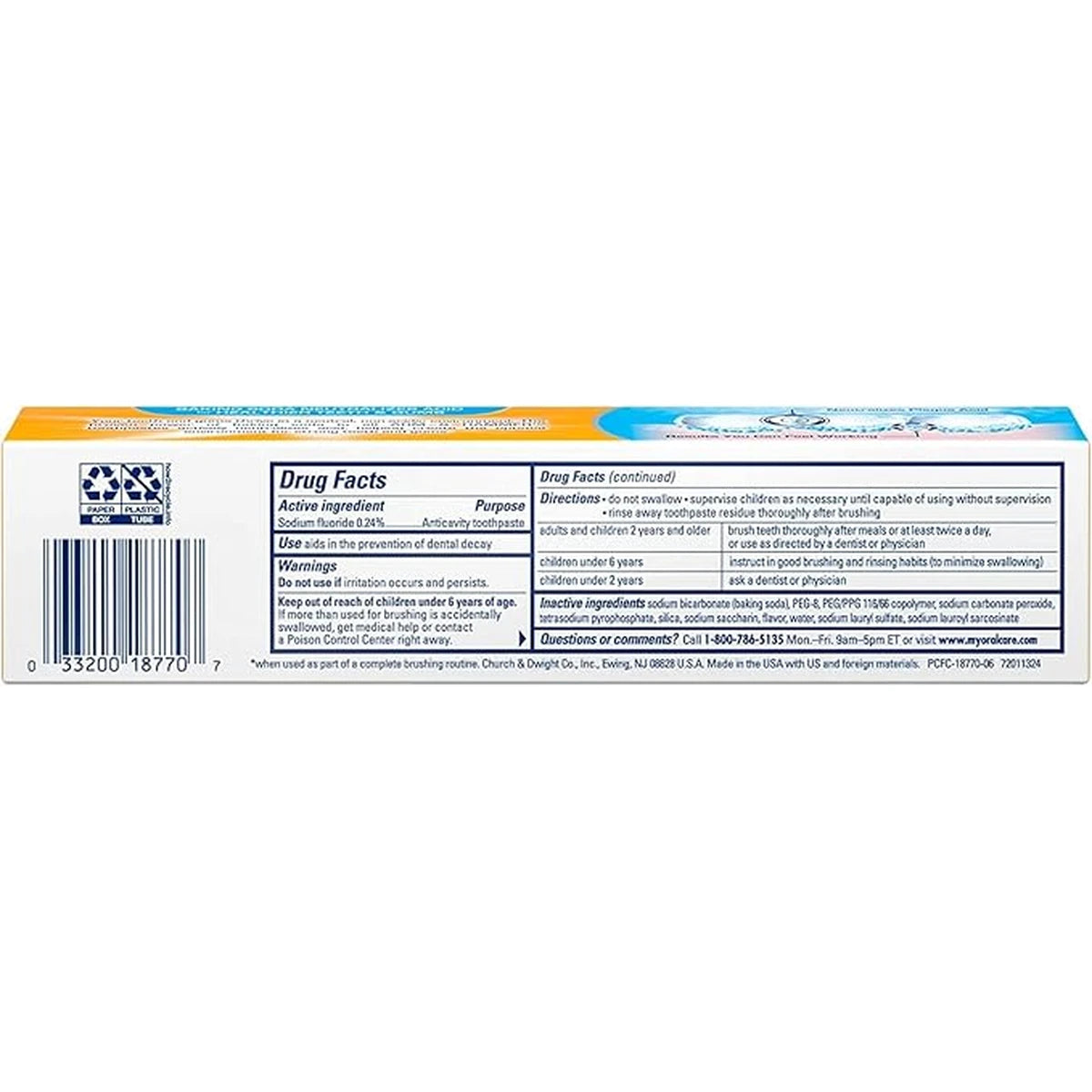 Arm And Hammer Peroxie care Baking Soda And Peroxide Toothpaste 6Oz (Pack of 12)