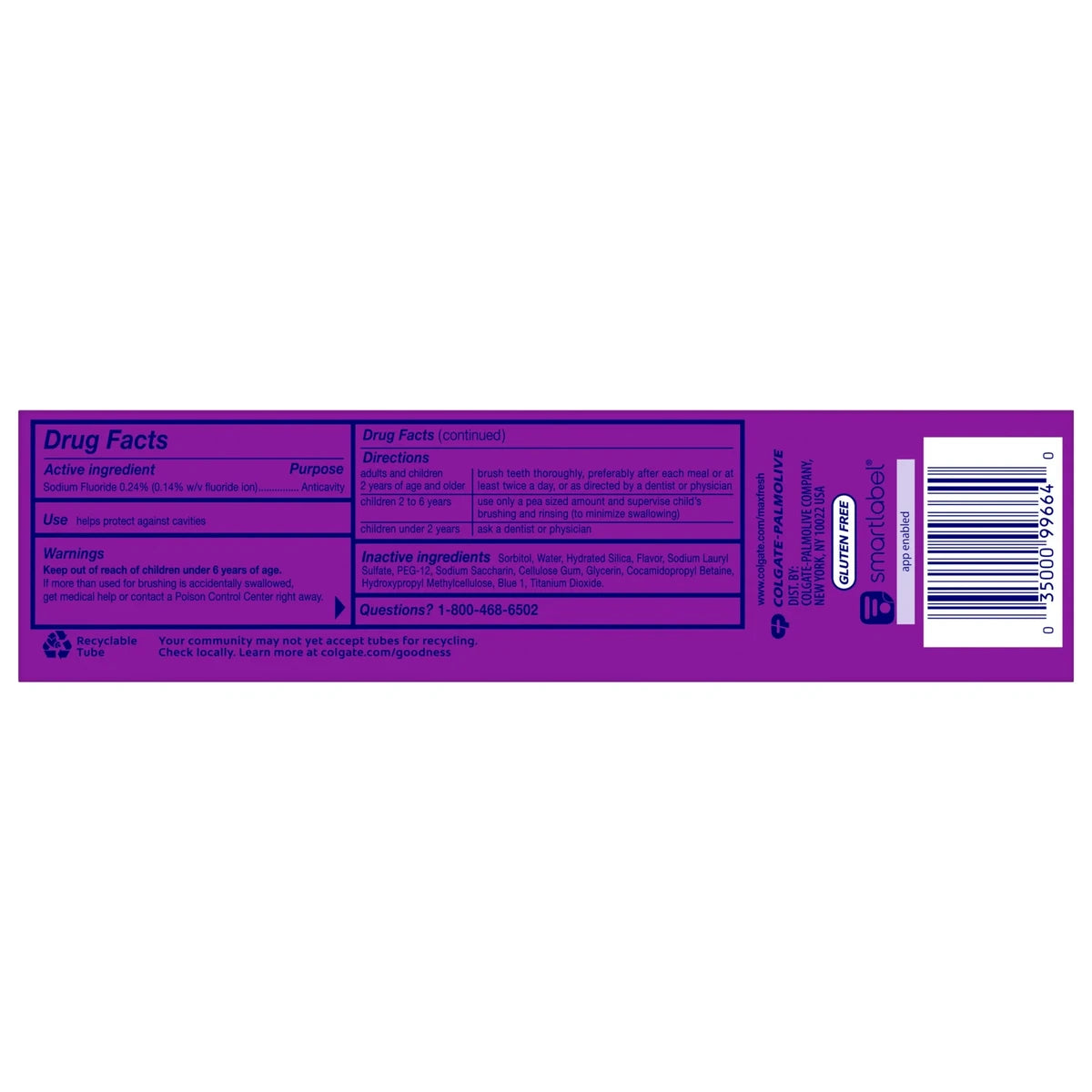Colgate Max Fresh Whitening Gel Toothpast 6.3Oz (Pack of 24)