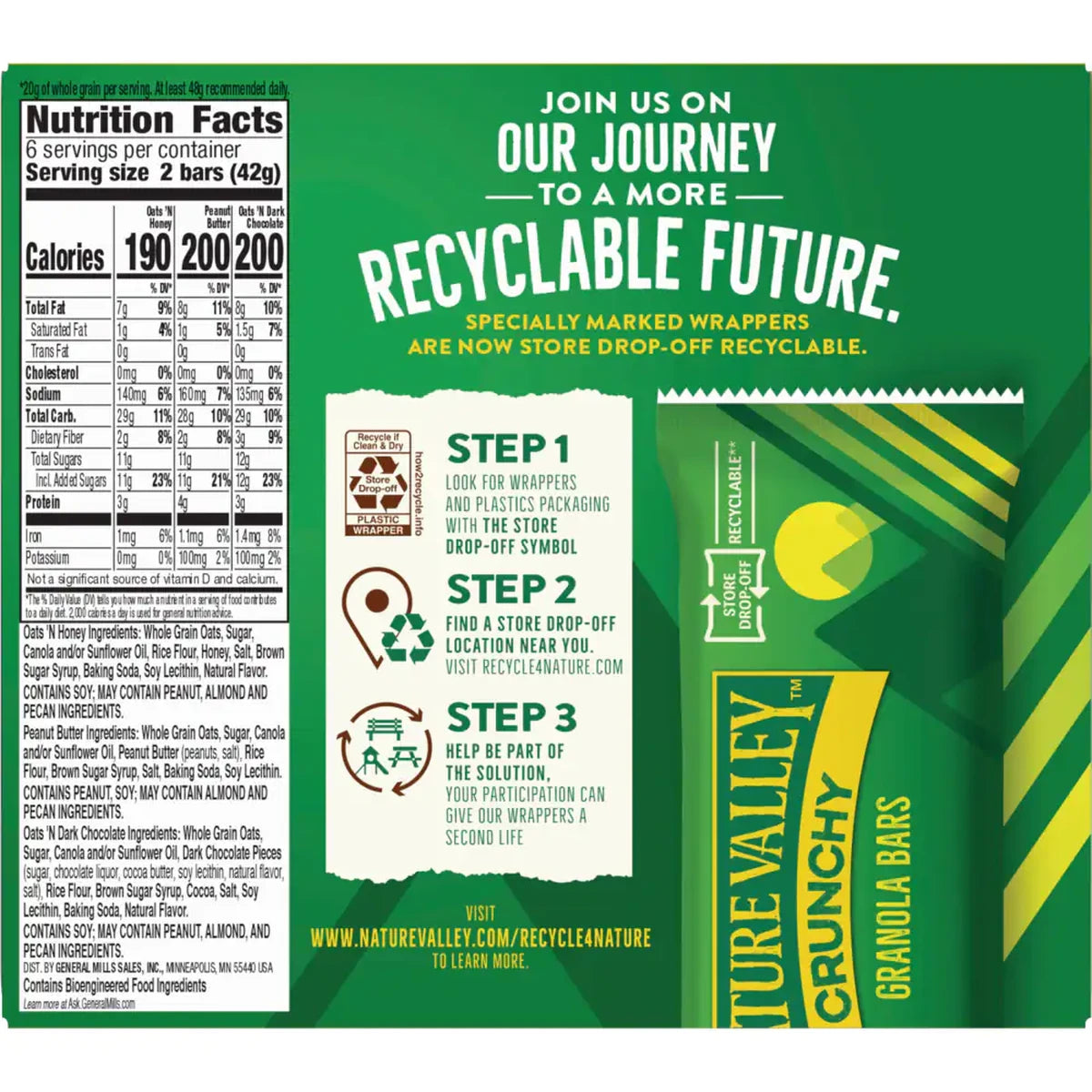 Nature Valley Crunchy Granola Bars Oats N Honey 8.94Oz (Pack of 12)