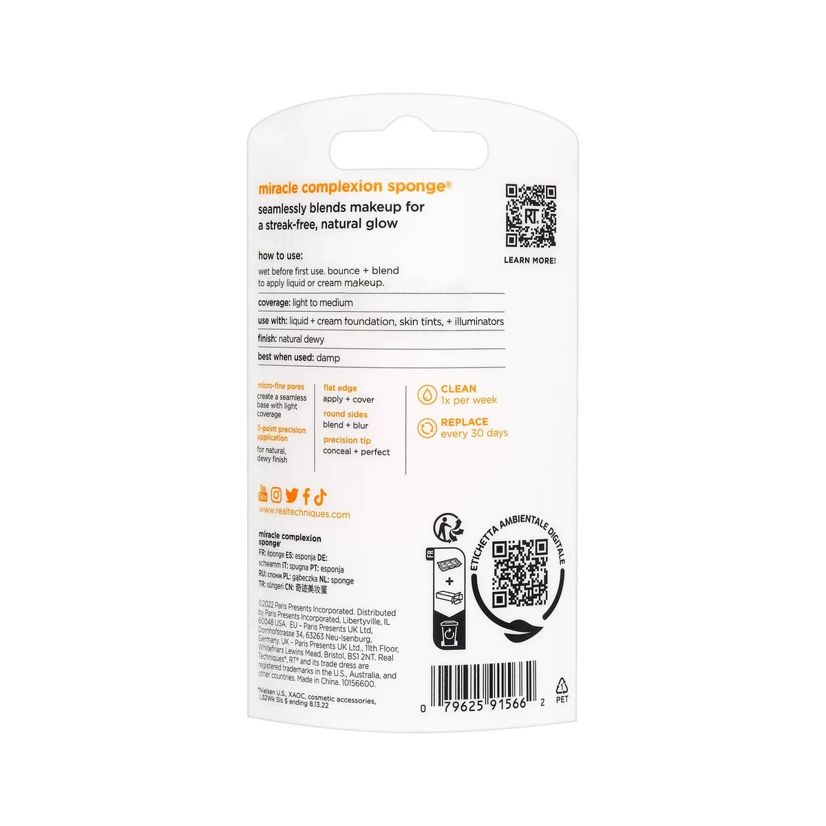 Real Techniques Face Miracle Complexion Sponge 0.88Oz(Pack Of 16)
