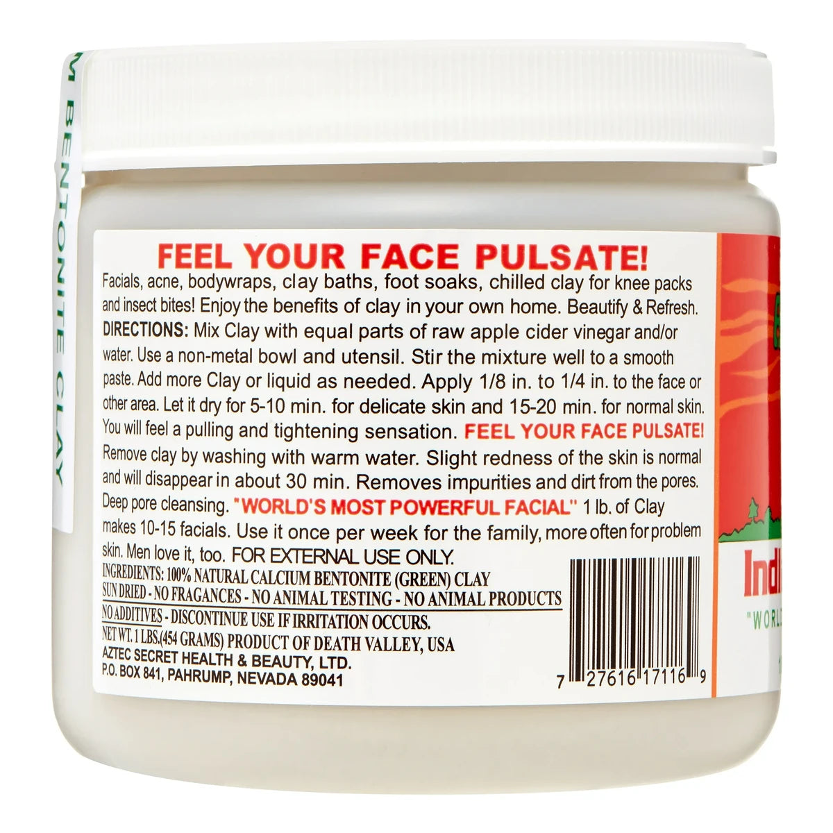 Aztec Secret Indian Healing Clay Deep Pore Cleansing 1 Lb 18.72Oz(Pack of 24)