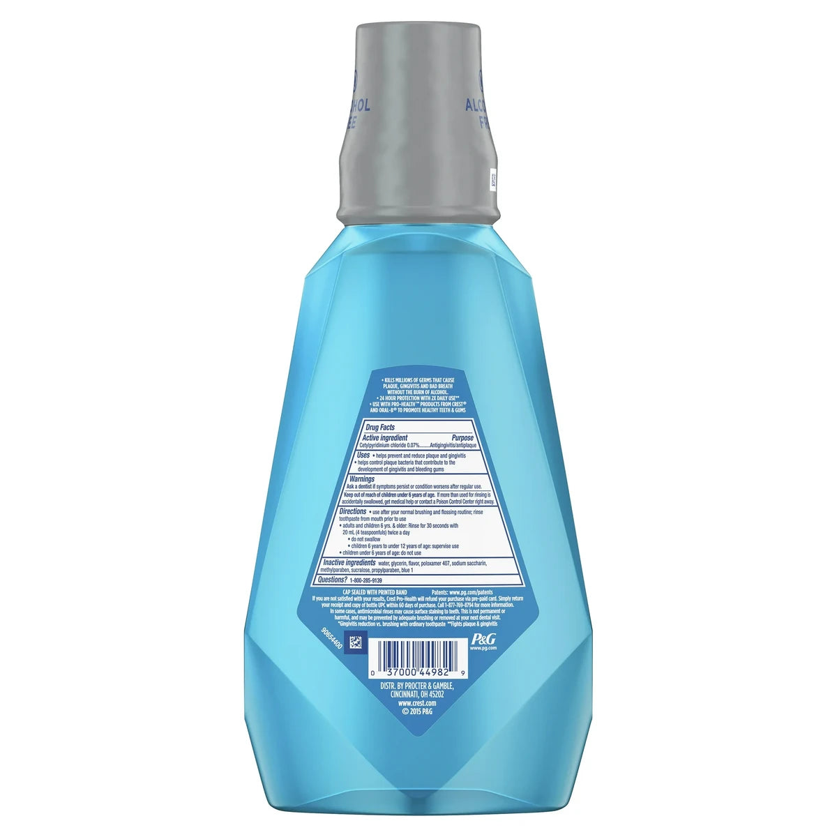 Crest Pro Health Mouth Wash With Refreshing Clean Mint1 Ltr 33.8Oz (Pack of 6)