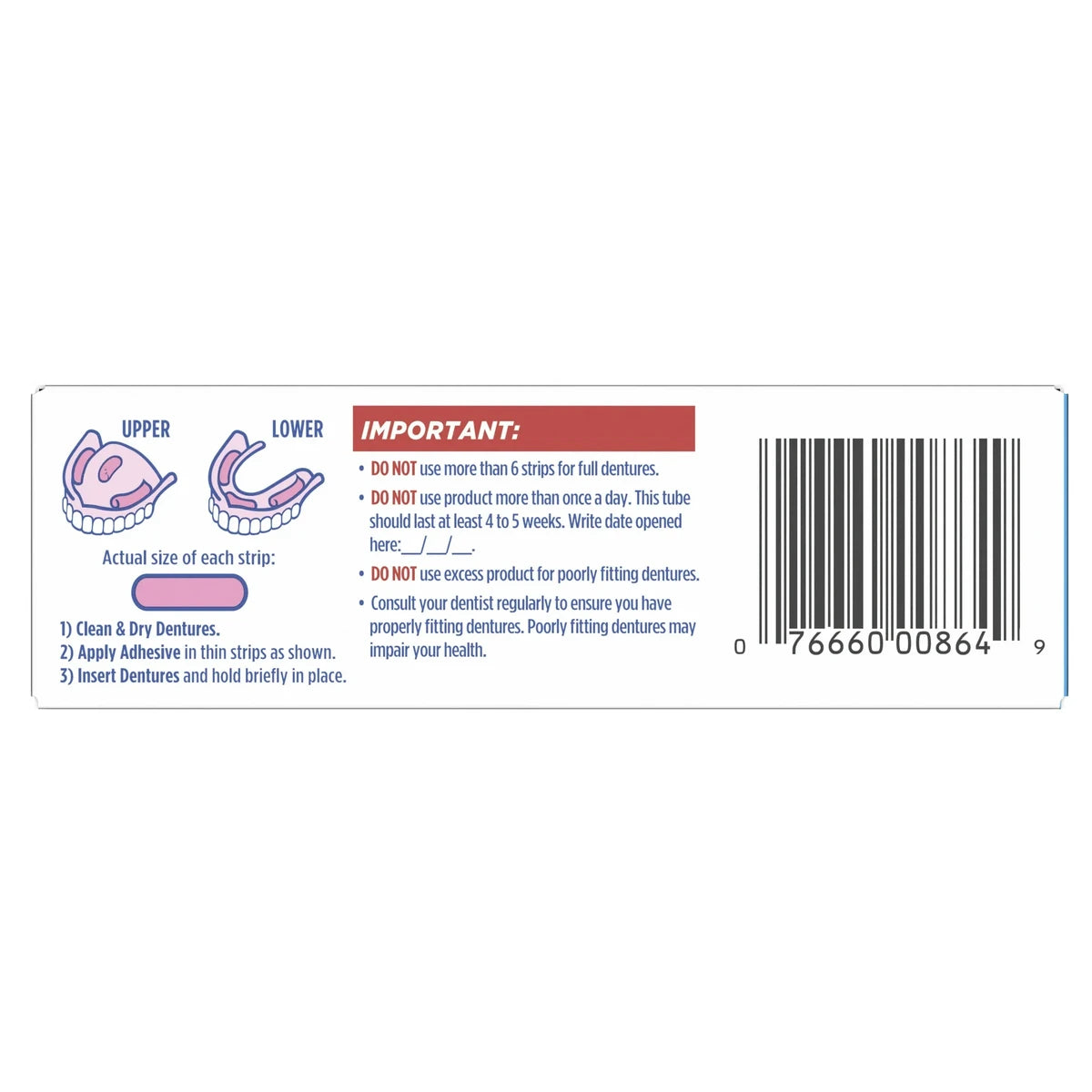 Fixodent Denture Adhesive Cream Original 1.4Oz (Pack of 24)