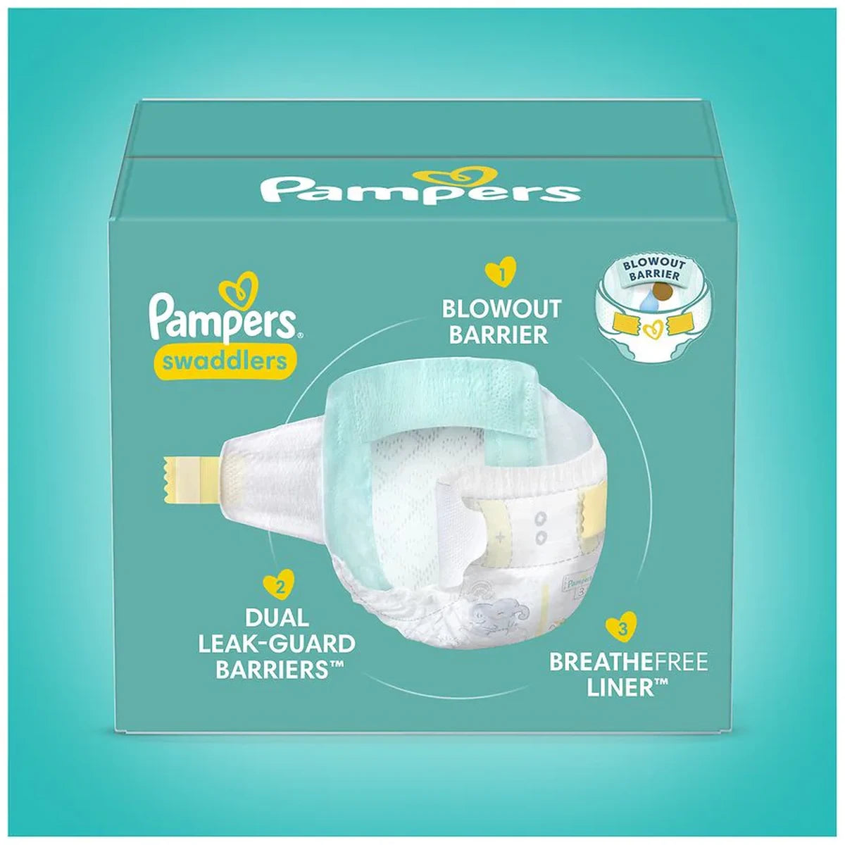 Pampers Swaddlers Active Baby Diapers Size 3 77.28Oz (Pack of 1)