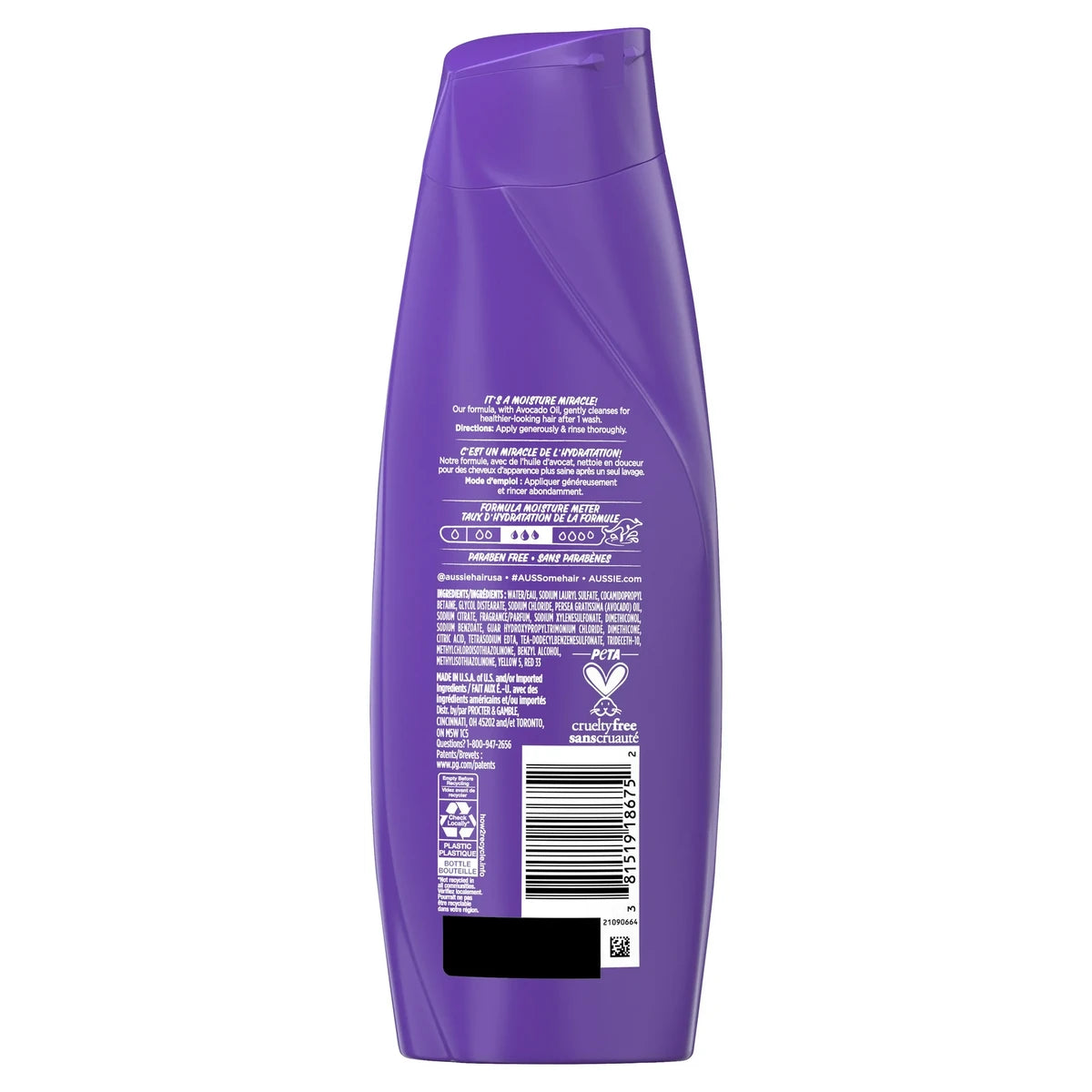 Aussie Miracle Moist Shampoo 12.1Oz (Pack of 6)