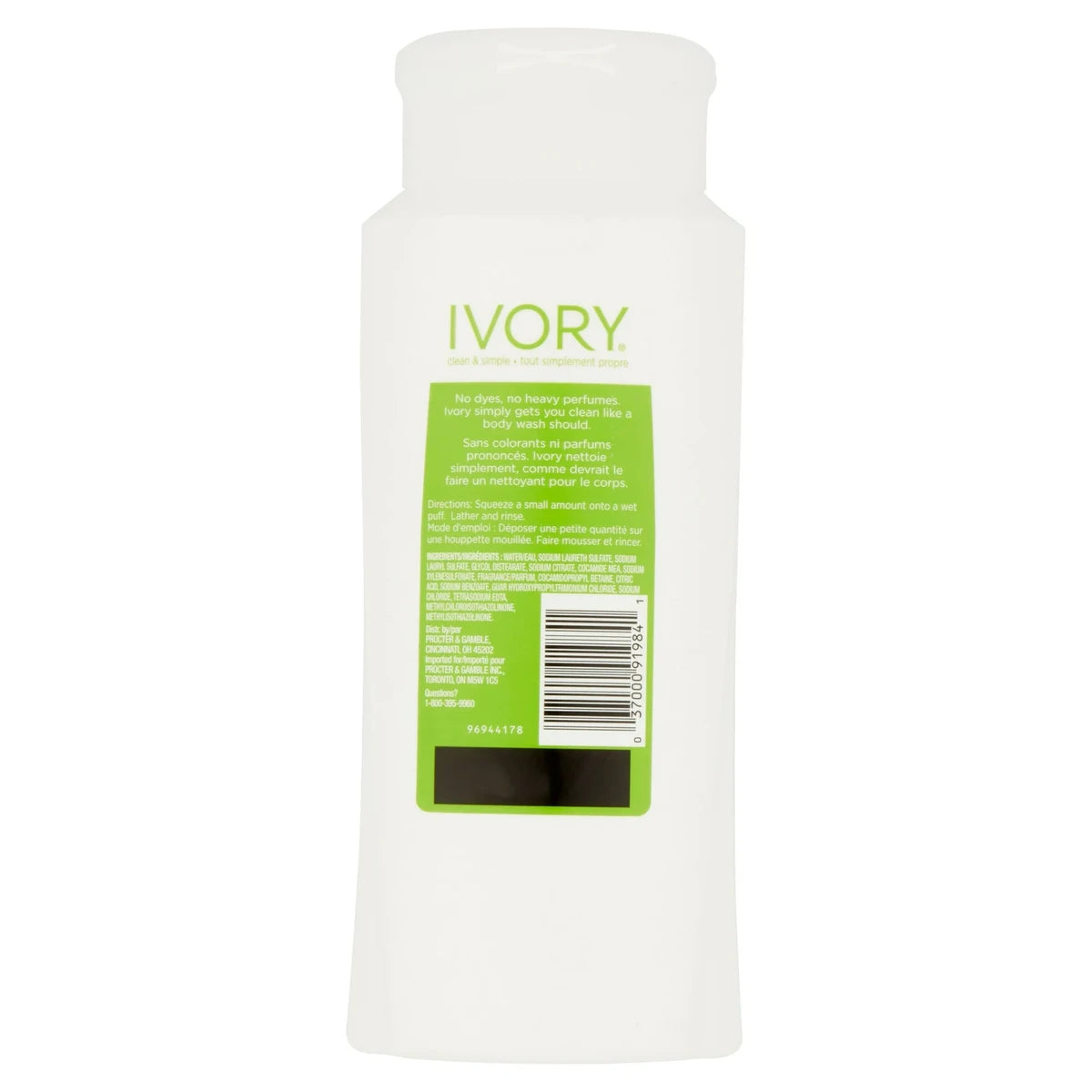 Ivory Scented Body Wash Aloe 21Oz (Pack of 4)