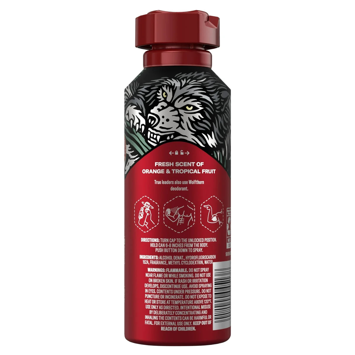 Old Spice Aluminum Free Body Spray For Men Wolfthorn 5.1Oz (Pack of 12)