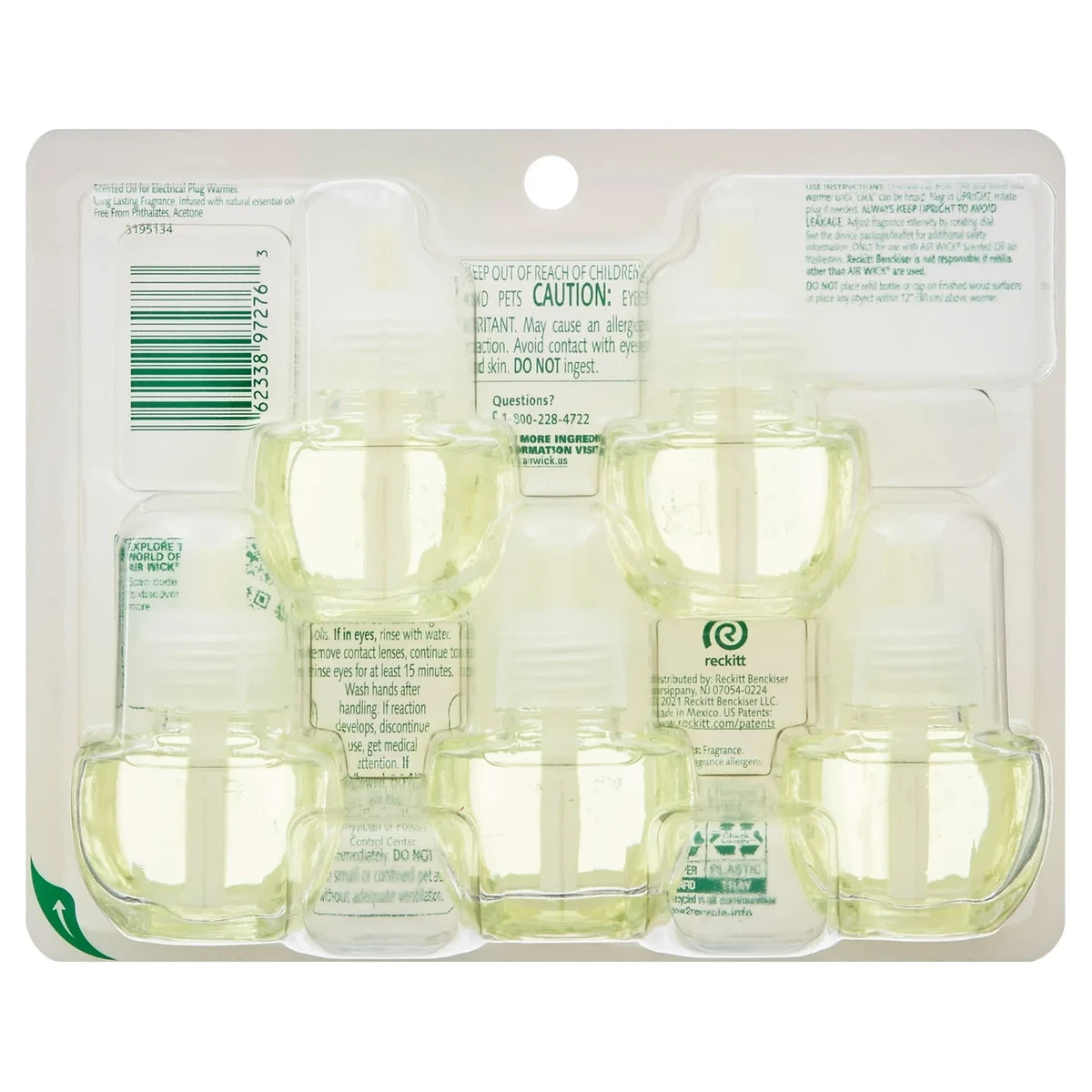 Air Wick Plug in Scented Oil Refill Summer Delights Air Freshener Essential Oils 3.38Oz (Pack of 5)