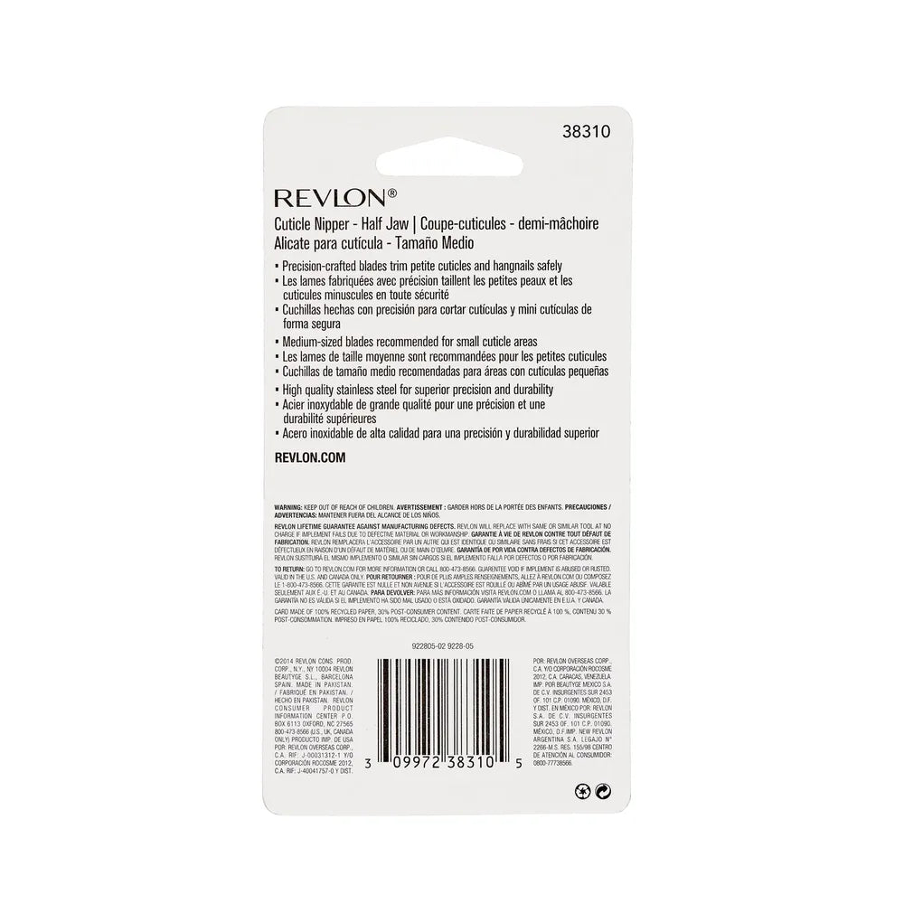 Revlon Half Jaw Cuticle Nipper1 Ea 3.4oz (Pack of 48)