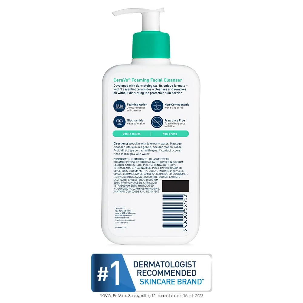 CeraVe Foaming Facial Cleanser 12 oz (Pack of 12)