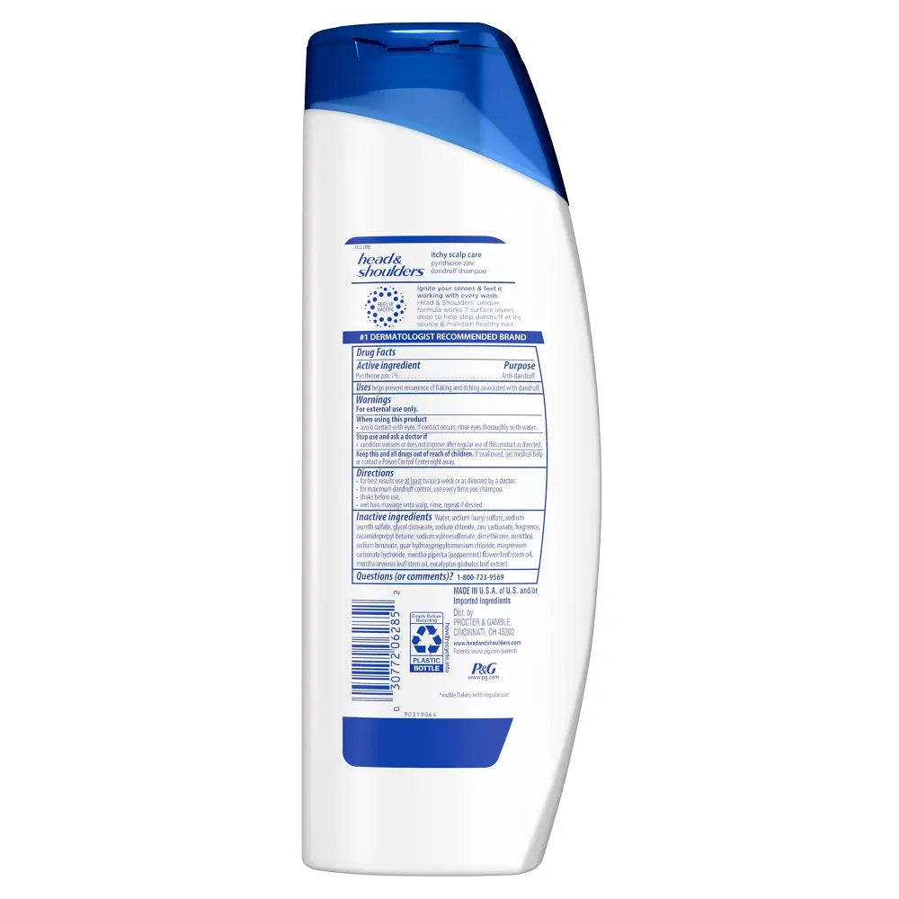Head and Shoulders Dandruff Shampoo Itchy Scalp Care 12.5Oz (Pack of 6)