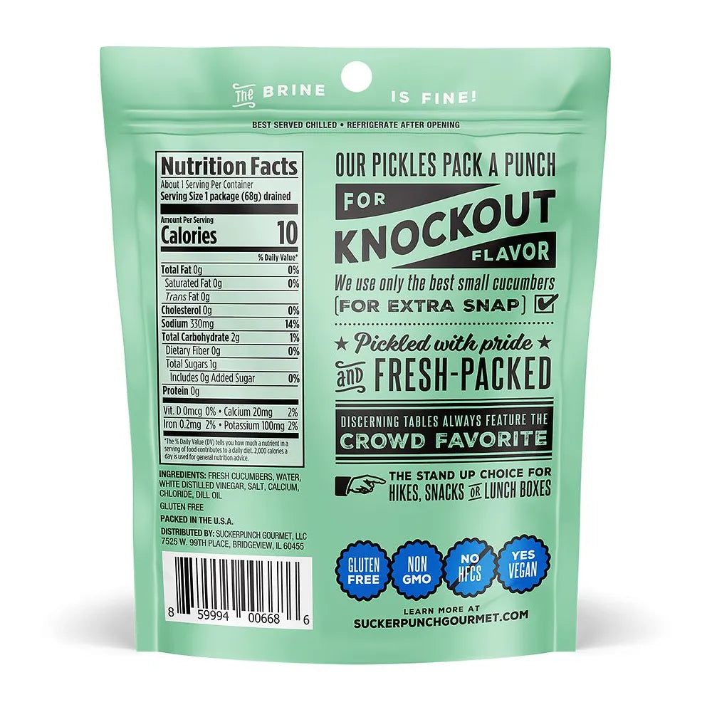 SuckerPunch Pickle Chips Dill 3.4 oz (Pack of 12)