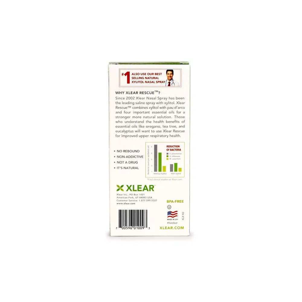 Xlear Rescue Nasal Spray with Xylitol 1.5Oz (Pack of 12)