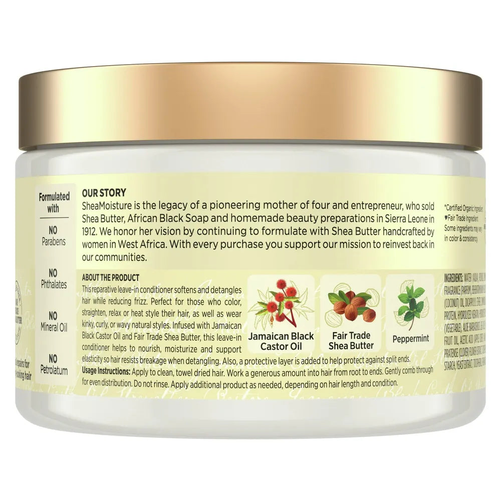 Shea Moisture Jamaican Black Leave-In Conditioner Natural 11Oz (Pack of 12)