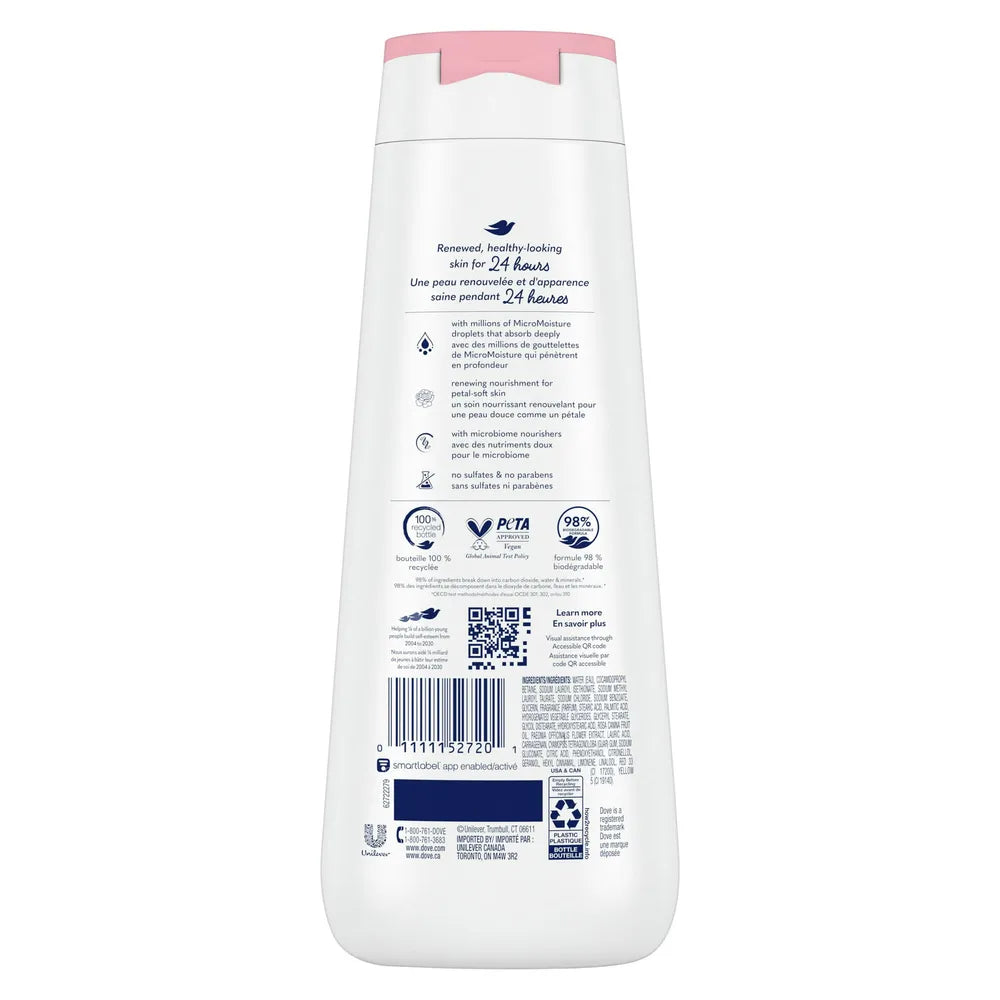 Dove Renewing Body Wash Peony And Rose Oil 20Oz (Pack of 4)