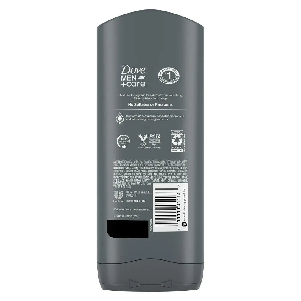 Dove Men Plus Care Body And Face Wash Extra Fresh13.5Oz (Pack of 6)