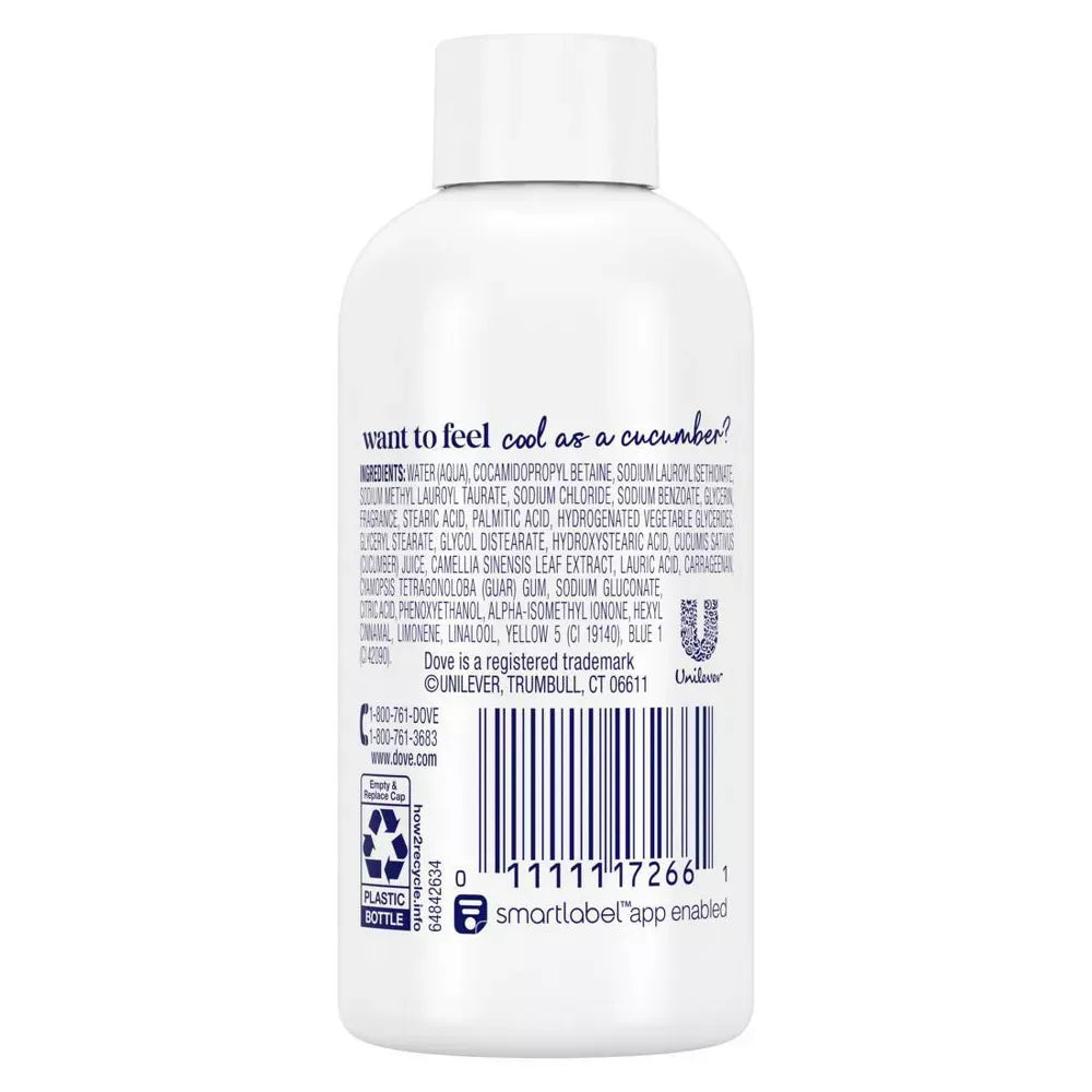 Dove Beauty Body Wash Refreshing Cucumber and Green Tea Travel Size 3Oz (Pack of 24)