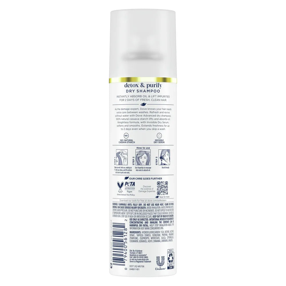 Dove Beauty Detox And Purify Dry Shampoo 5Oz (Pack of 12)