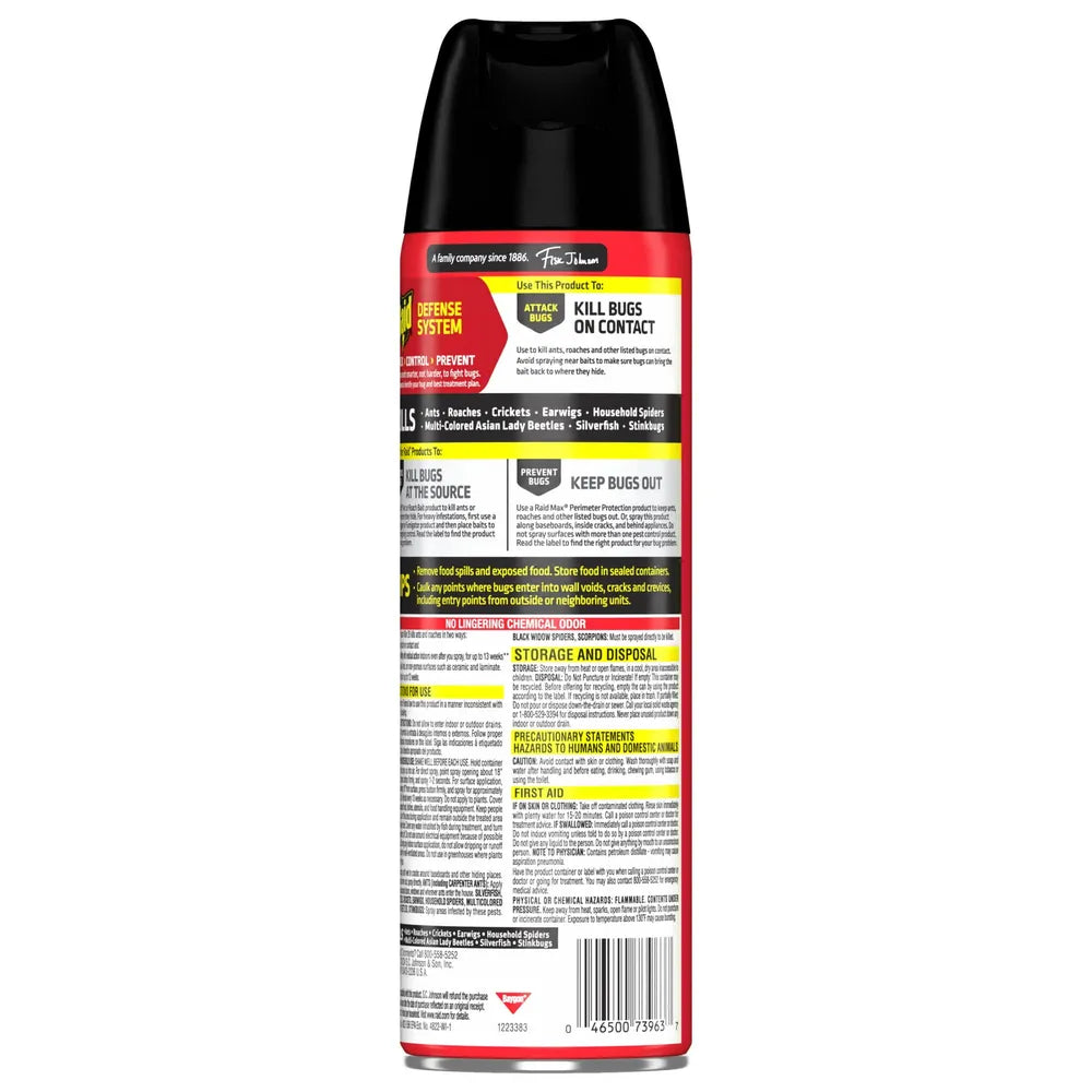 Raid Ant And Roach Killer Lavender Scent 17.5Oz (Pack of 12)