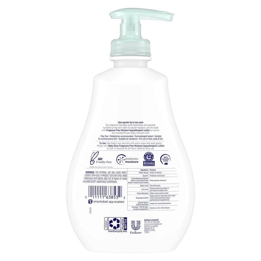 Dove Baby Tip To Toe Body Wash Sensitive Moisture 13Oz (Pack of 4)
