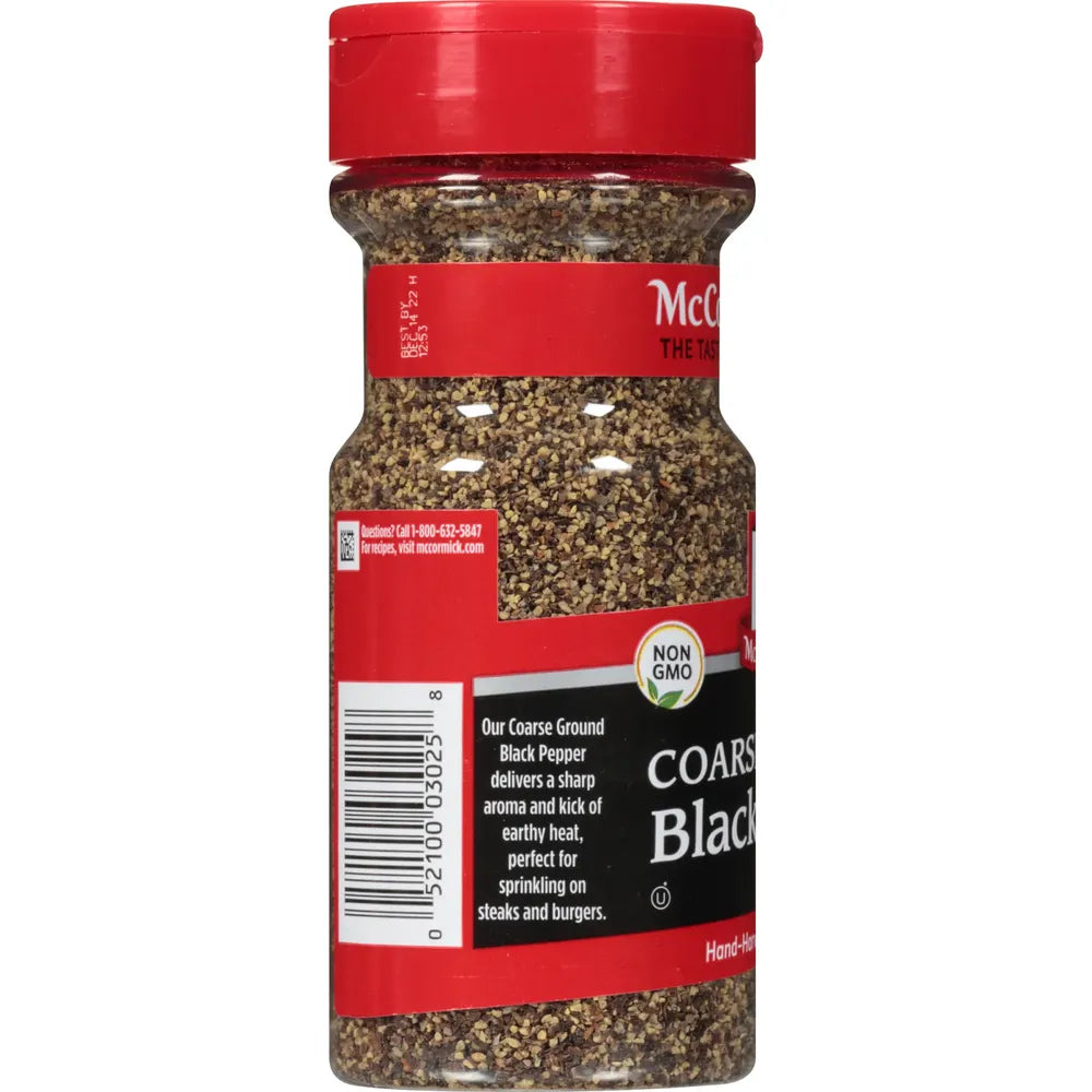 McCormick Coarse Ground Black Pepper 3.12 oz (Pack of 12)