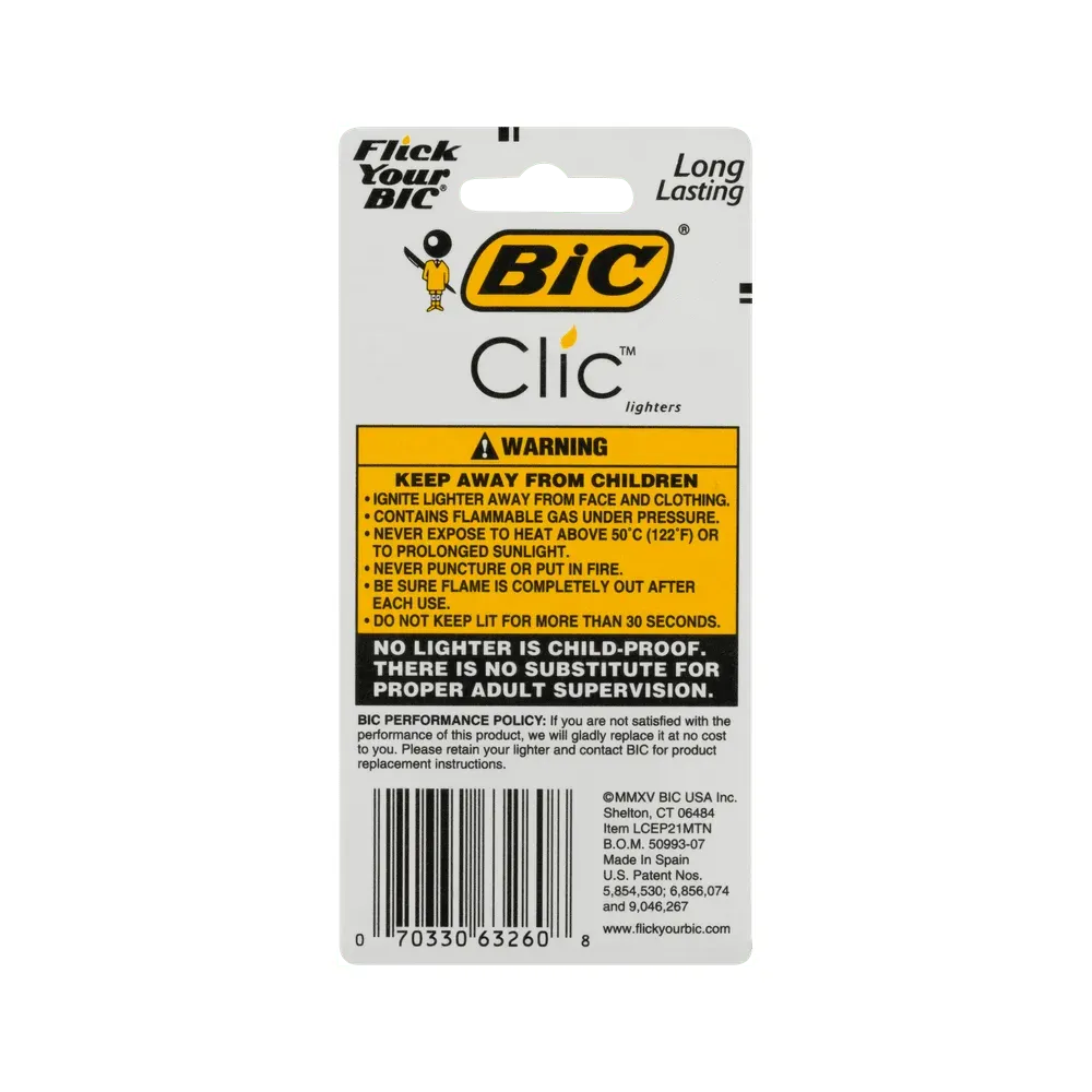 BIC Mini Classic Pocket Lighter Assorted Colors 2 Pack 0.41 oz (Pack of 72)