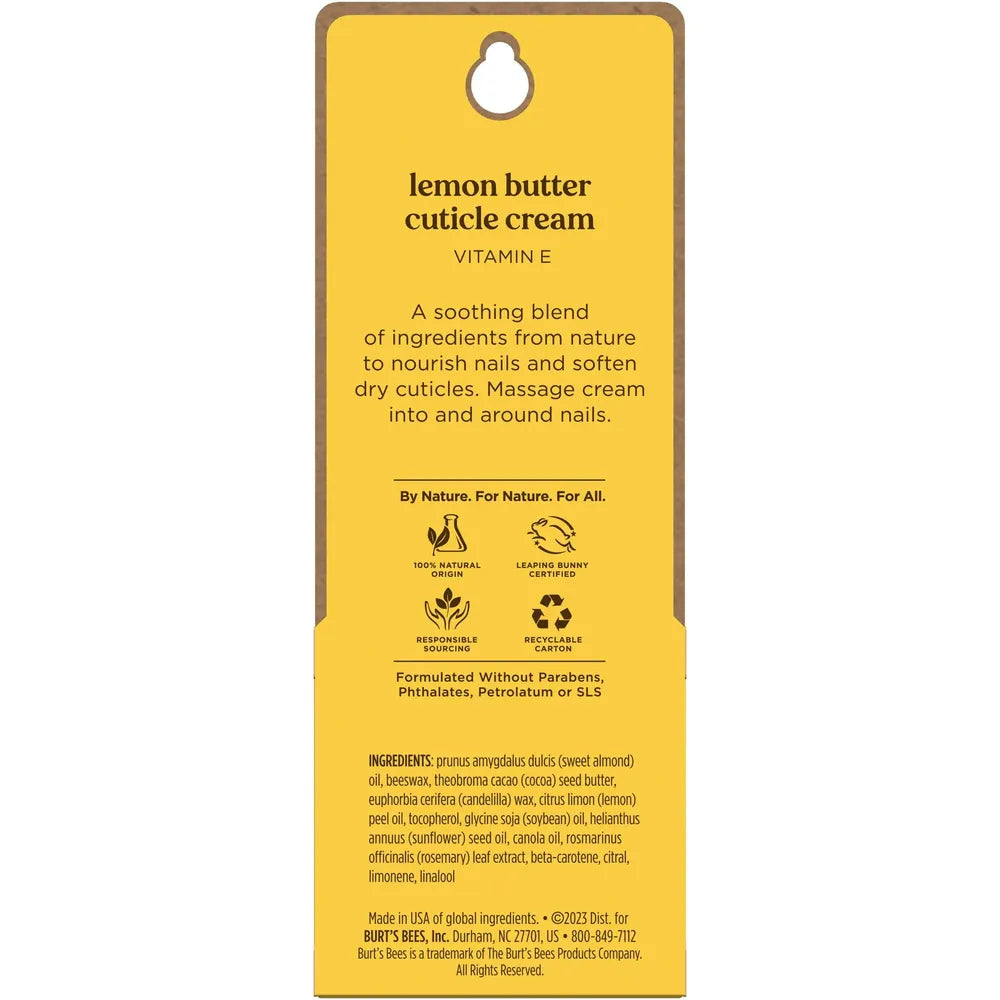 Burt's Bees Lemon Butter Cuticle Cream - 0.6oz(image may vary) (Pack of 36)