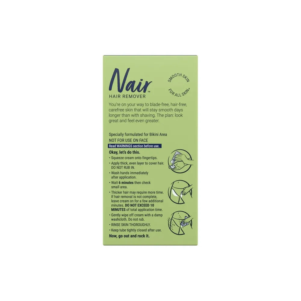 Nair Hair Remover Bikini Cream With Green Tea Sensitive Formula 1.7Oz (Pack of 12)