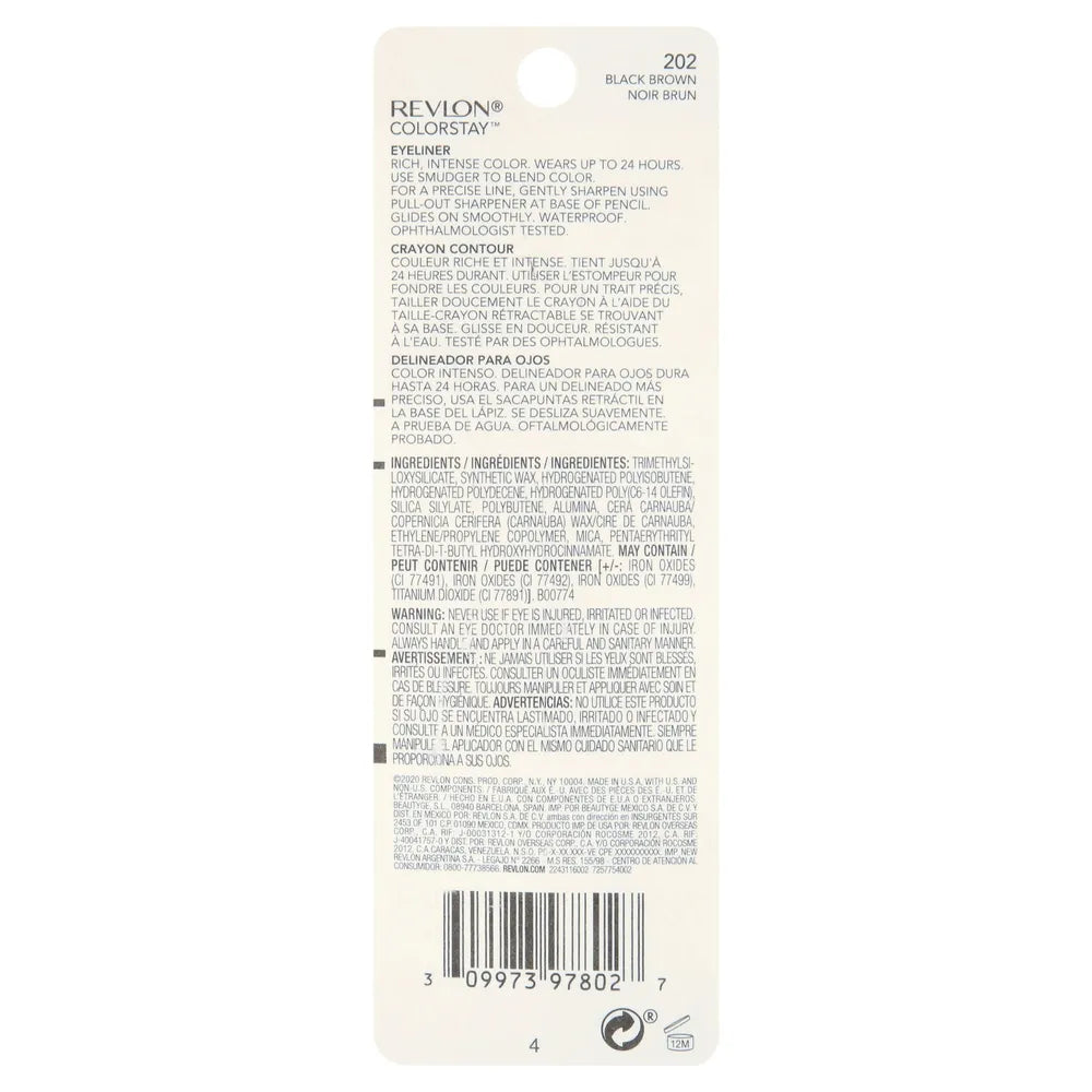 Revlon Colorstay Waterproof Eyeliner Black Brown 0.01Oz (Pack Of 72)