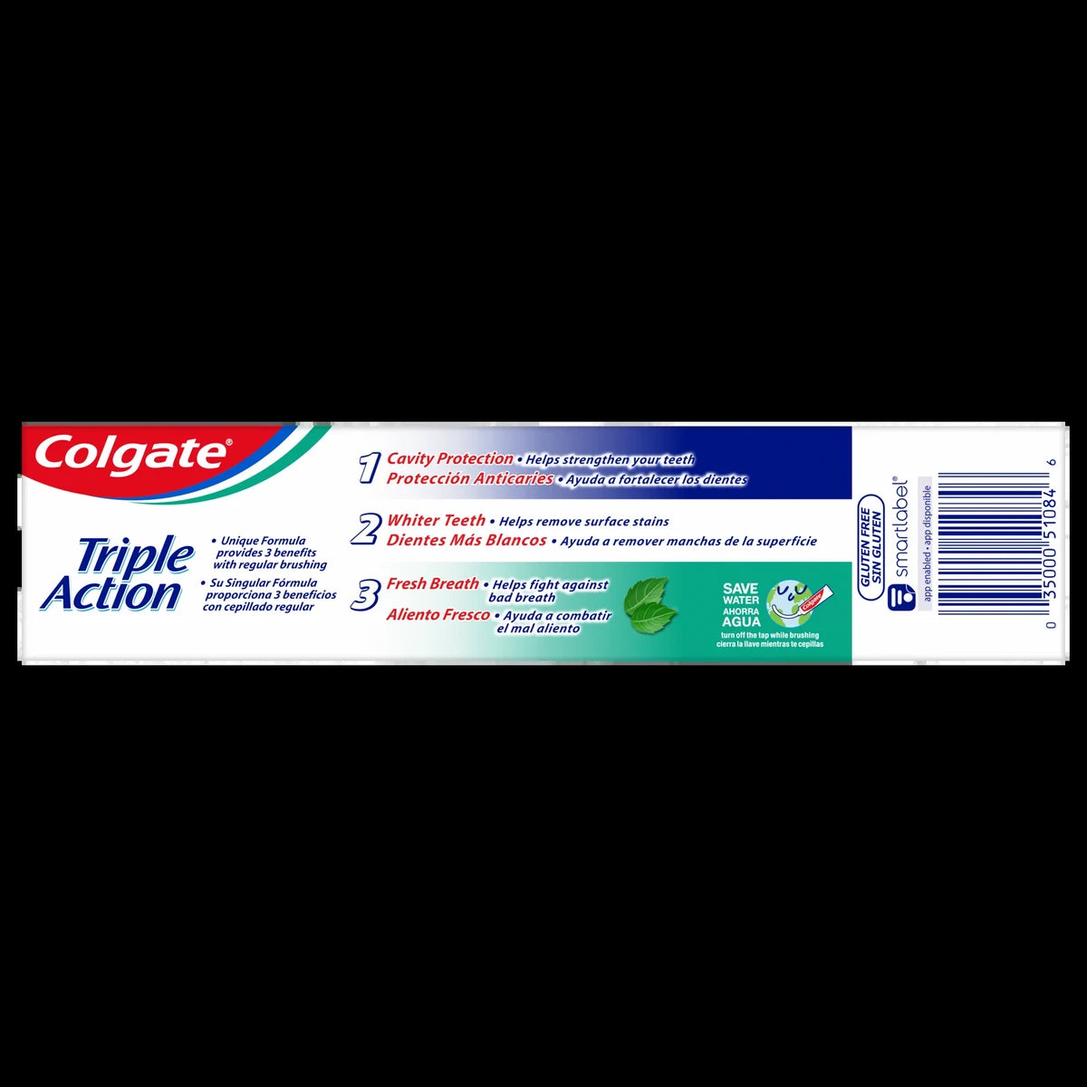 Colgate Triple Action Original Mint Toothpaste 4.0Oz (Pack of 24)