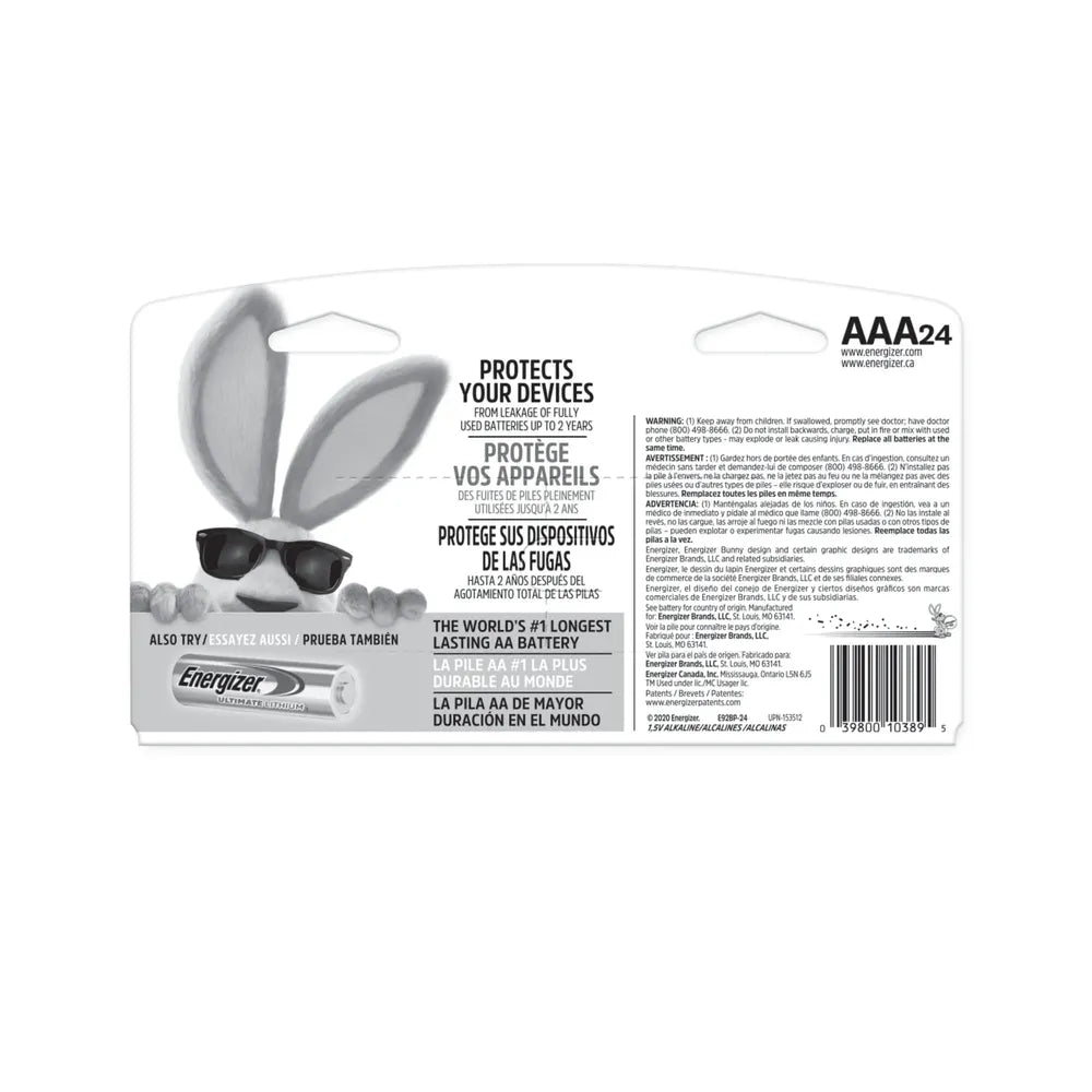 Energizer Aaa Batteries Max Alkaline 24 Ea 9.91oz (Pack of 15)