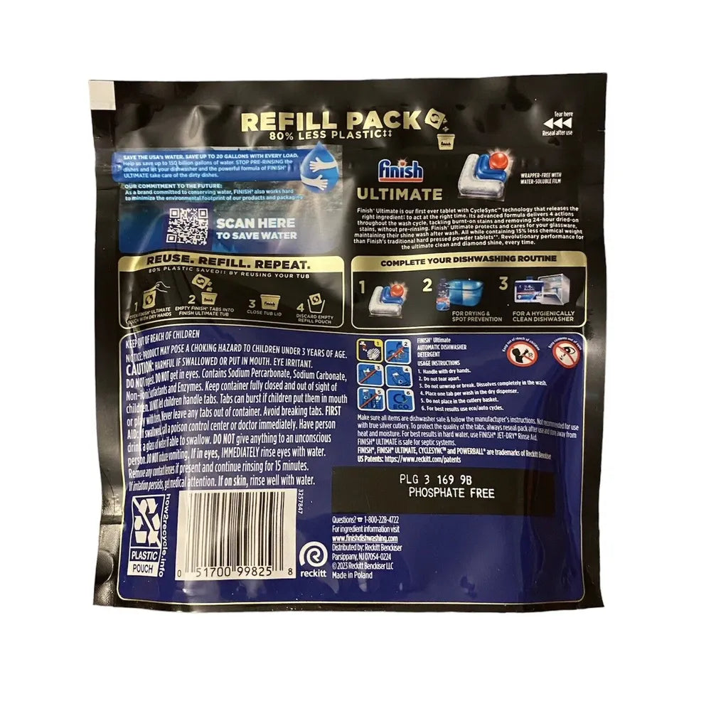 Finish Powerball Ultimate Dishwasher Detergent Tabs 11ct 4.4oz (Pack of 6)
